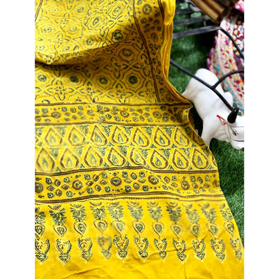 Ajrakh Block Print Cotton Stole