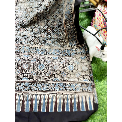 Ajrakh Block Print Cotton Stole