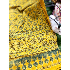Ajrakh Block Print Cotton Stole