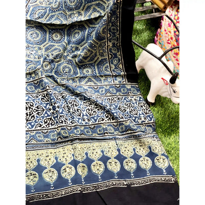 Ajrakh Block Print Cotton Stole