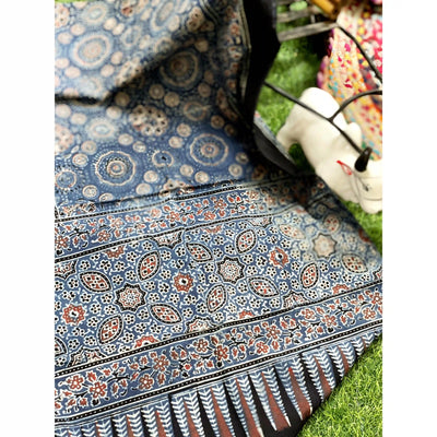 Ajrakh Block Print Cotton Stole