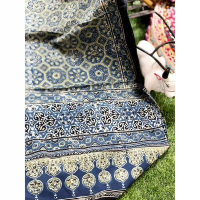 Ajrakh Block Print Cotton Stole