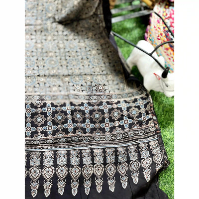 Ajrakh Block Print Cotton Stole