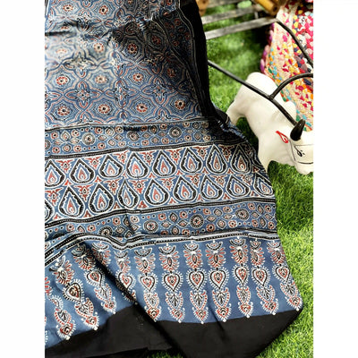 Ajrakh Block Print Cotton Stole