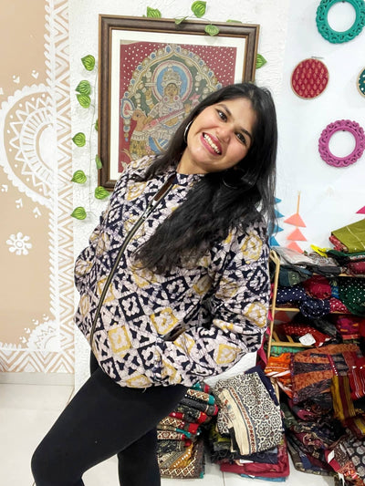 Black Batik Unisex Bomber Jacket