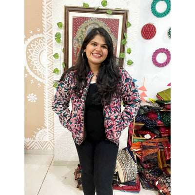 Maroon Batik Unisex Bomber Jacket