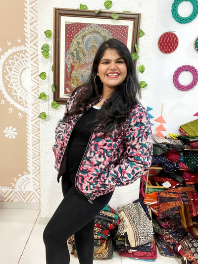 Maroon Batik Unisex Bomber Jacket