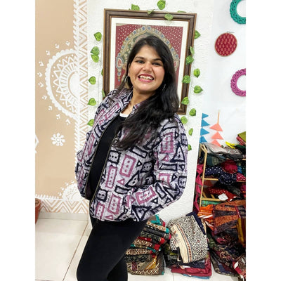 Grey Batik Unisex Bomber Jacket