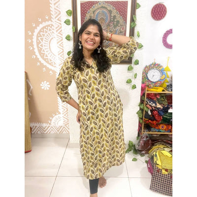Mud Brown Vanaspati Cotton Kurti