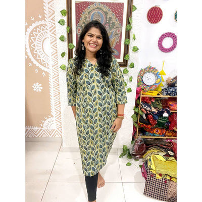 Indigo Vanaspati Cotton Kurti