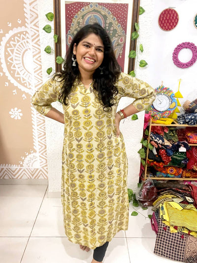 Mud Brown Vanaspati Cotton Kurti