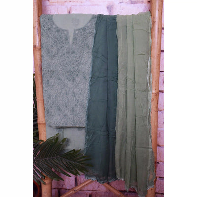 Authentic Chikankari Unstitched Suit - SSEthnics