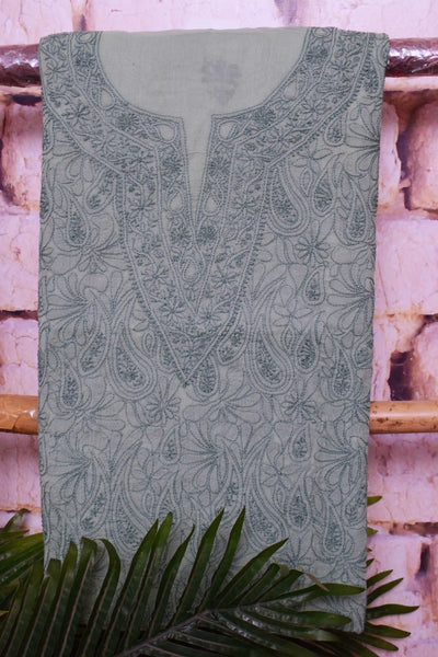 Authentic Chikankari Unstitched Suit - SSEthnics