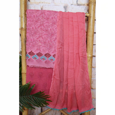 Authentic Chikankari Unstitched Suit - SSEthnics