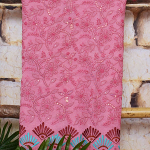 Authentic Chikankari Unstitched Suit - SSEthnics