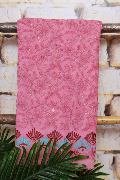 Authentic Chikankari Unstitched Suit - SSEthnics