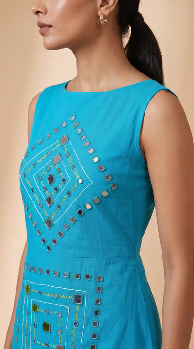 Mirror work dress | SSEthnics