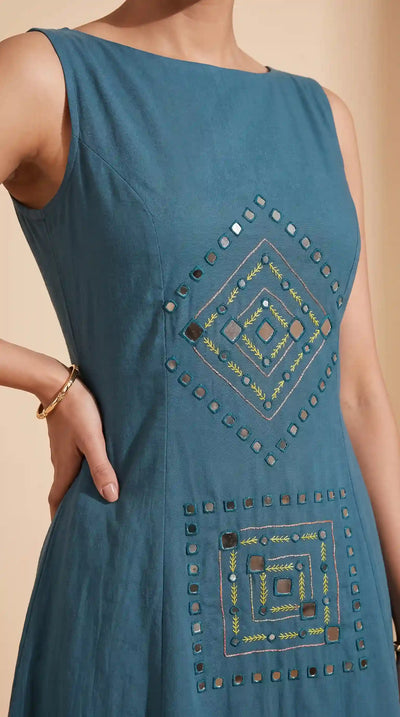 Mirror work dress | SSEthnics