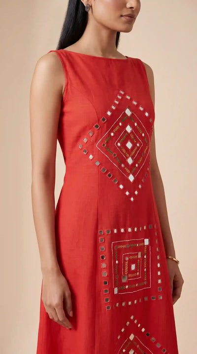 Mirror work dress | SSEthnics