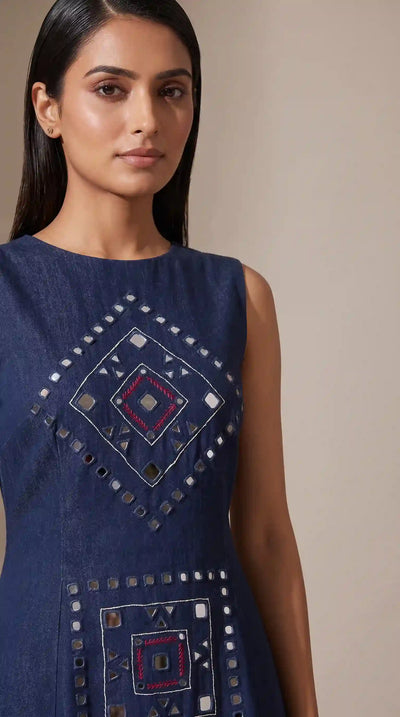 Mirror work dress | SSEthnics