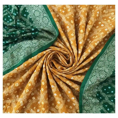 Yellow Bandhani Banarasi Art Silk Suit