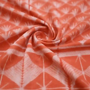 Crimson Nui Shibori Tie-Dye Cotton Kurti Fabric