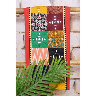 Cotton Patchwork Kurti with Mirror Work - SSEthnics