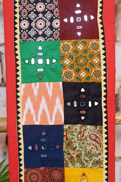 Cotton Patchwork Kurti with Mirror Work - SSEthnics