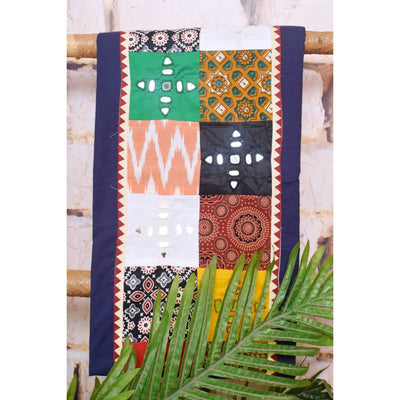 Cotton Patchwork Kurti with Mirror Work - SSEthnics