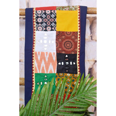 Cotton Patchwork Kurti with Mirror Work - SSEthnics