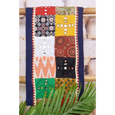 Cotton Patchwork Kurti with Mirror Work - SSEthnics