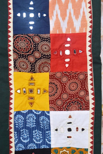 Cotton Patchwork Kurti with Mirror Work - SSEthnics