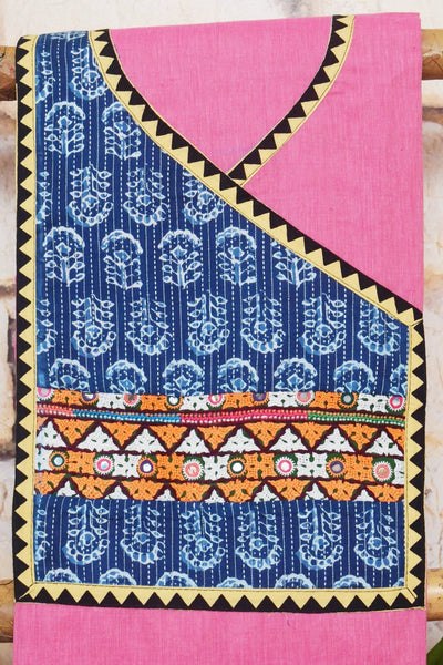 Cotton Patchwork Kurti with Kutch Patch