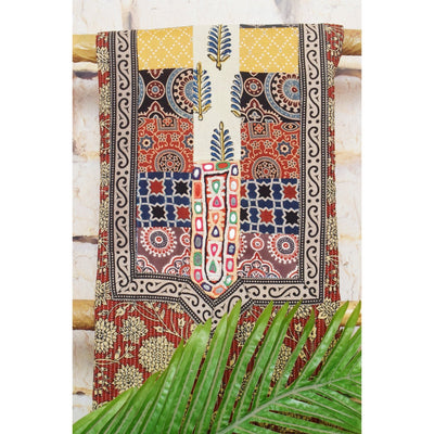 Cotton Patchwork Kurti with Kutch Patch