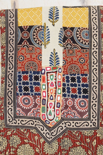 Cotton Patchwork Kurti with Kutch Patch