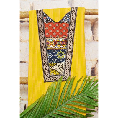 Cotton Patchwork Kurti with Kutch Patch