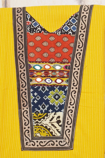Cotton Patchwork Kurti with Kutch Patch