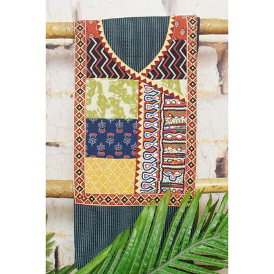 Cotton Patchwork Kurti with Kutch Patch