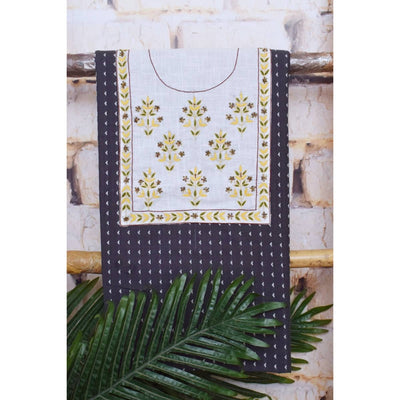 Hand Embroidered Cotton Designer Kurti - SSEthnics
