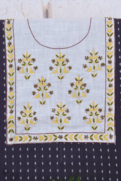 Hand Embroidered Cotton Designer Kurti - SSEthnics