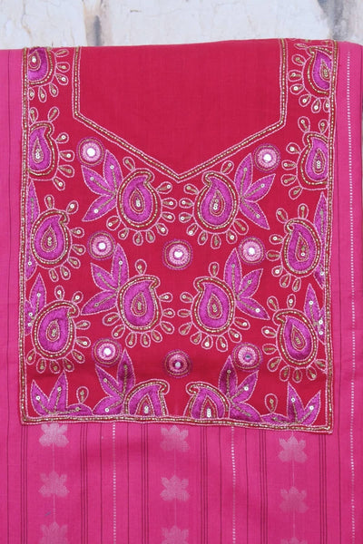 Hand Embroidered Cotton Designer Kurti - SSEthnics