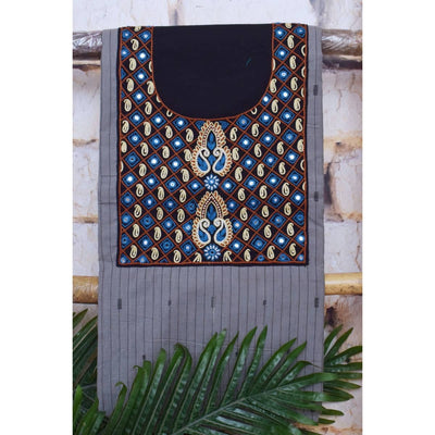 Hand Embroidered Cotton Designer Kurti - SSEthnics