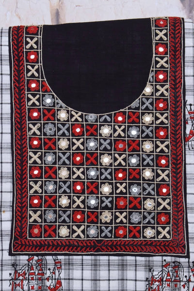 Hand Embroidered Cotton Designer Kurti - SSEthnics