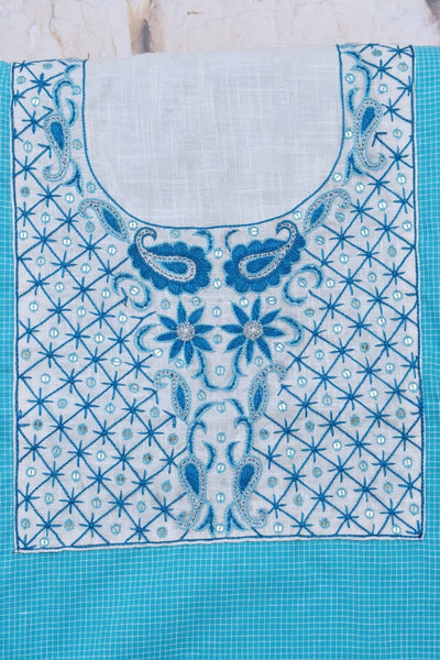 Hand Embroidered Cotton Designer Kurti - SSEthnics