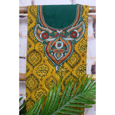 Ajrakh Kantha Hand Embroidered Kurti