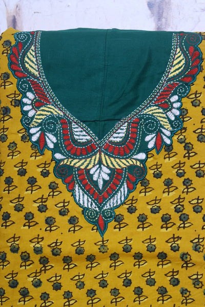 Ajrakh Kantha Hand Embroidered Kurti