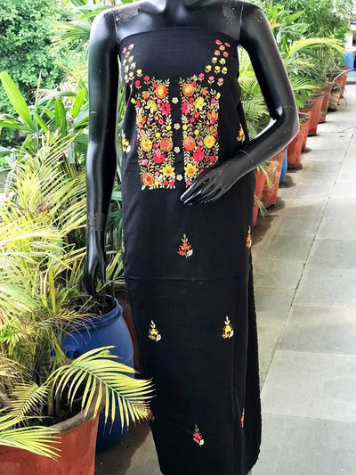 Black Special Hand Embroidered Cotton Kurti