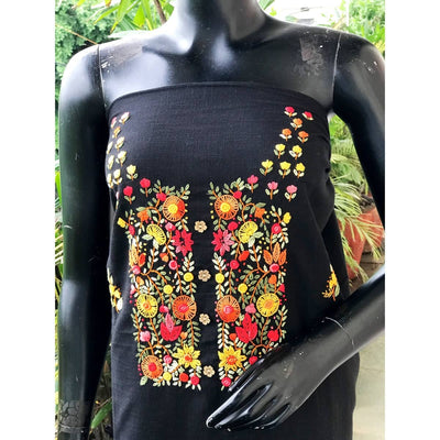 Black Special Hand Embroidered Cotton Kurti