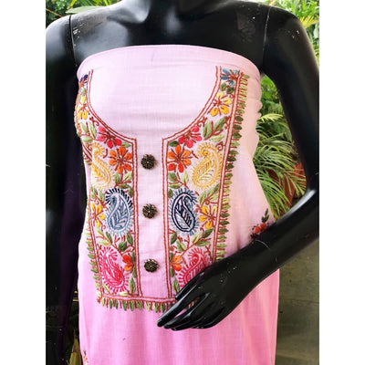 Pink Ombré Special Hand Embroidered Cotton Kurti
