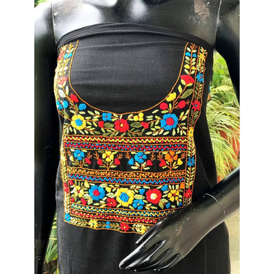 Black Special Hand Embroidered Cotton Kurti